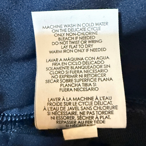 CAbi Easy Crop #5177 Navy Belted Crop Pants Size 10 EUC - Picture 9 of 11